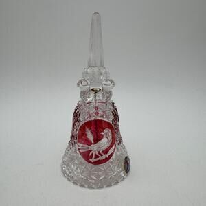 Vintage Byrdes Collection 6" bell by Hofbauer 24% Lead Crystal